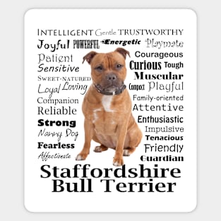 Staffordshire Bull Terrier Traits Magnet